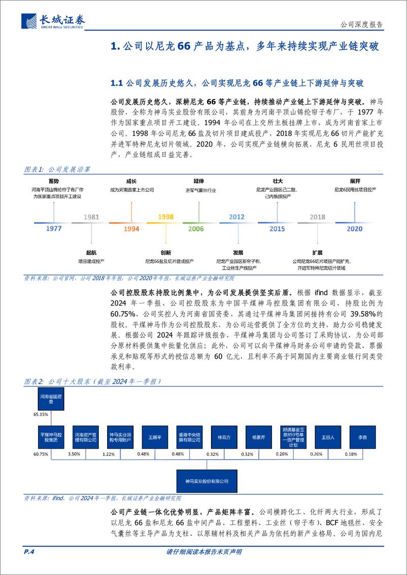 《神马股份(600810)尼龙66行业龙头，产业链双向延伸夯实公司一体化优势-240729-长城证券-22页》 - 第4页预览图