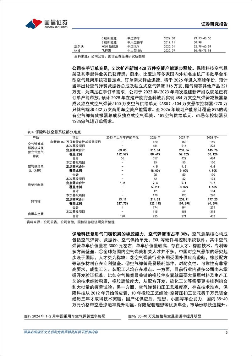 《保隆科技(603197)业绩环比明显改善，公司空悬首获海外车企定点-240905-国信证券-13页》 - 第5页预览图