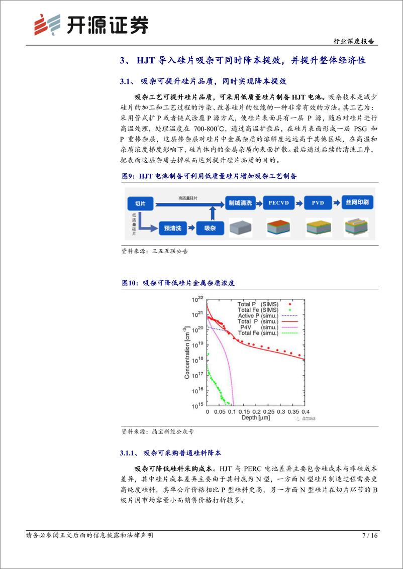 《异质结行业深度报告：HJT系列报告二，硅片薄片化+吸杂，可较好实现HJT电池降本增效-20230217-开源证券-16页》 - 第8页预览图