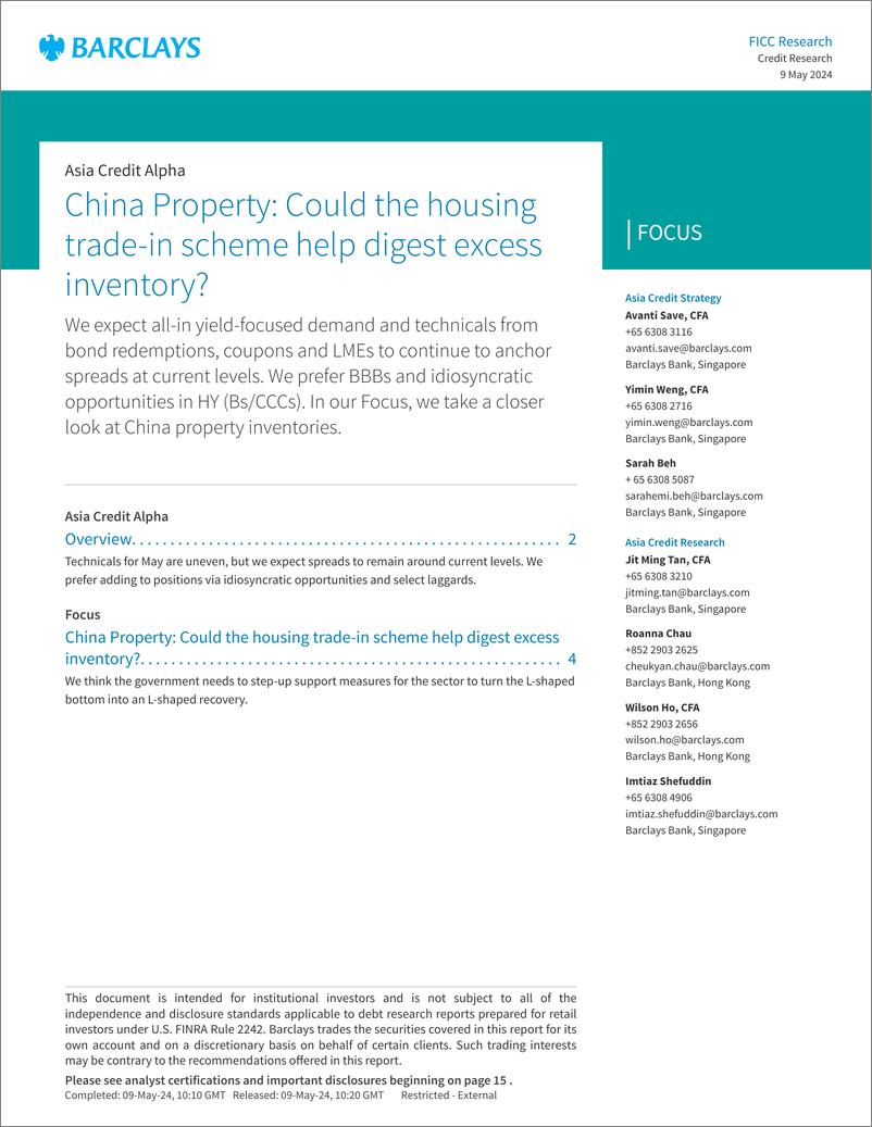 《Barclays_Asia_Credit_Alpha_China_Property_Could_the_housing_trade_in_scheme_help_digest_excess_inventory_》 - 第1页预览图