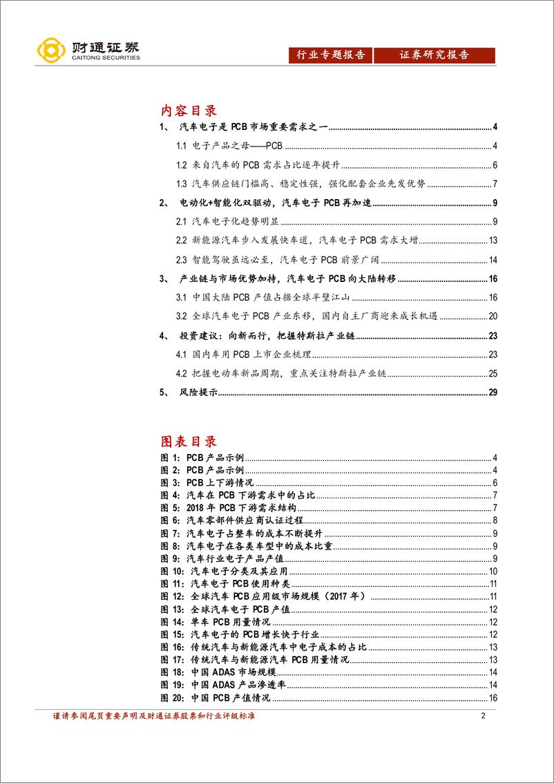 《汽车行业汽车电子PCB专题：智电驱动，驶向光明未来-20200120-财通证券-30页》 - 第3页预览图