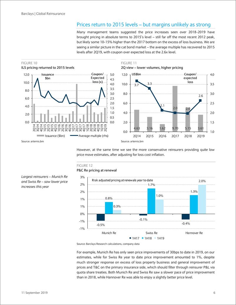 《巴克莱-全球-保险行业-全球再保险：初级保险公司处于更有利的地位-2019.9.11-22页》 - 第7页预览图