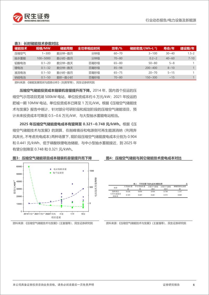 《压缩空气储能行业动态报告：长时性储能较优选择，装机规模有望高增-20221024-民生证券-16页》 - 第7页预览图