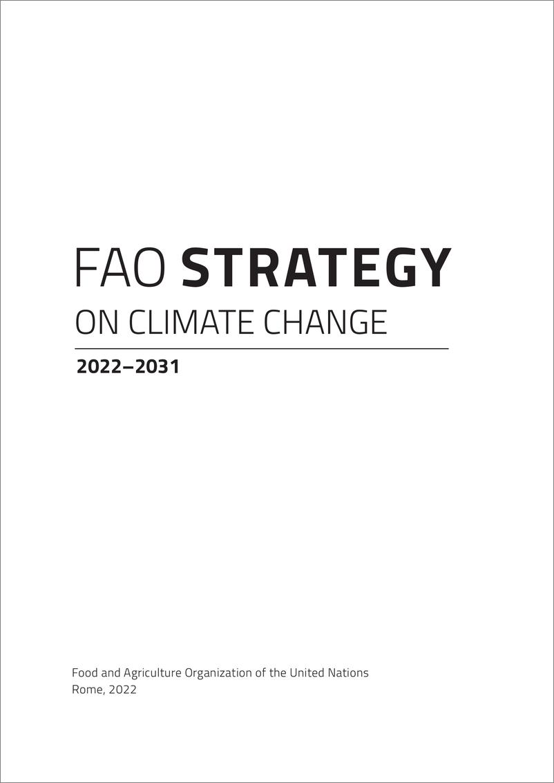 《联合国粮农组织2022–2031年气候变化战略-英文版-50页》 - 第2页预览图