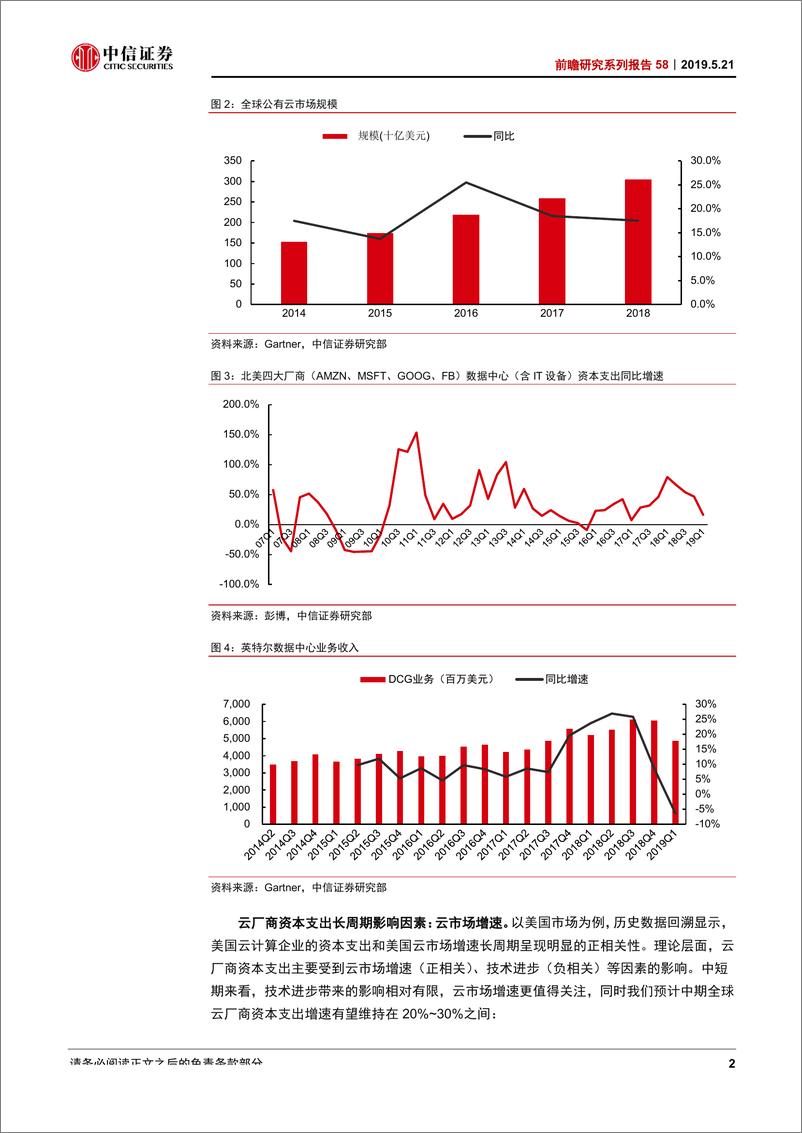 《科技行业前瞻研究系列报告58：北美云厂商资本支出有望在Q3回暖-20190521-中信证券-10页》 - 第5页预览图