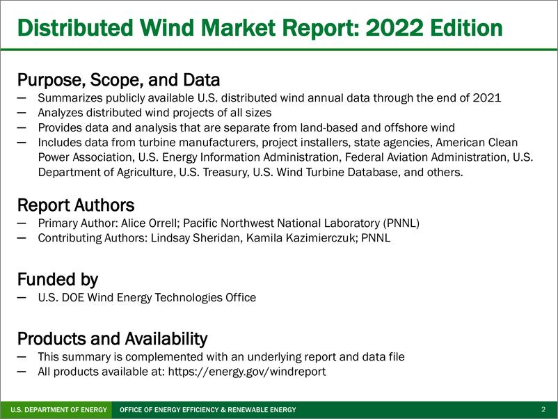 《美国能源部+分布式风电市场报告：2022年版（演示PPT）-38页》 - 第3页预览图