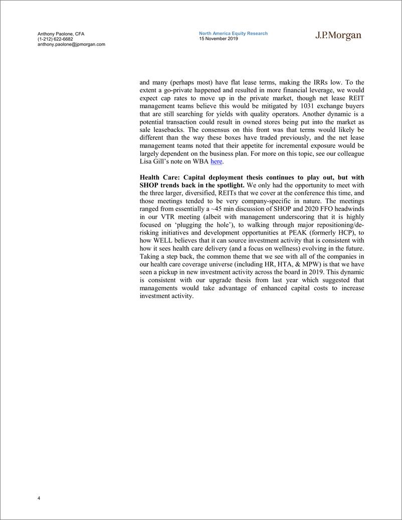 《J.P. 摩根-美股-房地产行业-全美房地产投资信托协会（NAREIT）的REIT世界会议-2019.11.15-65页》 - 第5页预览图