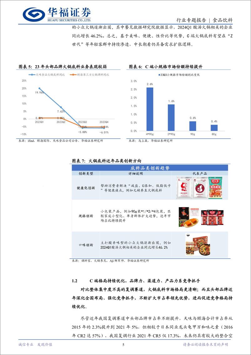 《食品饮料行业专题报告：短期波动不改C端升级扩容趋势，需求修复、格局优化提振龙头成长-240517-华福证券-12页》 - 第5页预览图