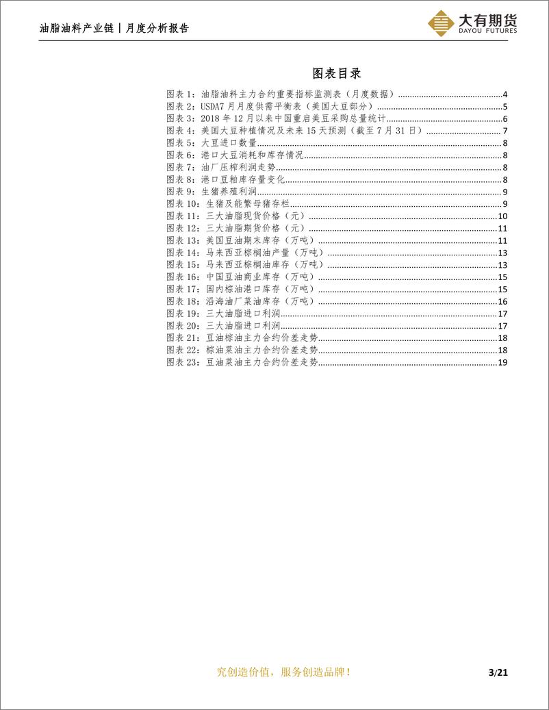 《月度分析报告：基本面因素影响乏力，油粕价格轮动明显-20190805-大有期货-22页》 - 第5页预览图