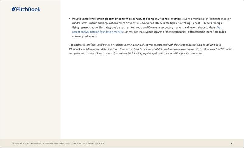 《PitchBook-2024年二季度人工智能和机器学习公共报表和估值指南（英）-2024-11页》 - 第4页预览图