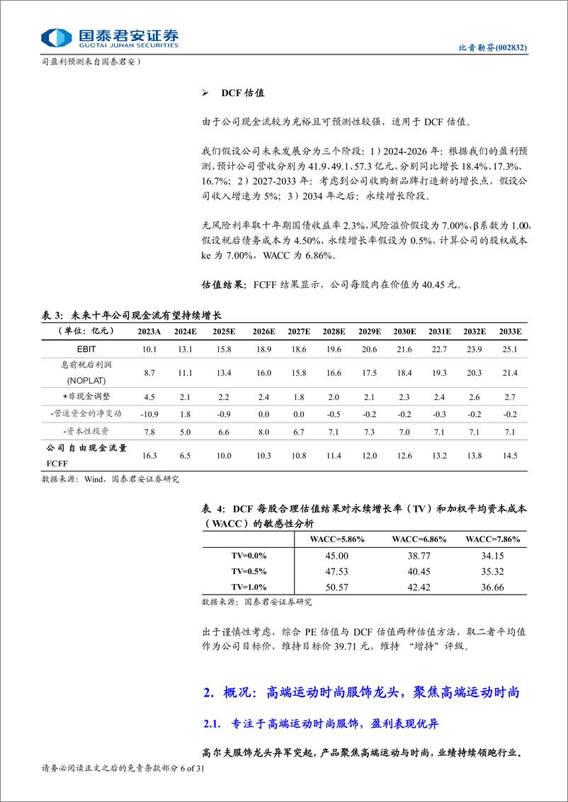 《比音勒芬(002832)更新报告：高端运动时尚服饰龙头，业绩持续领跑行业-240812-国泰君安-31页》 - 第6页预览图