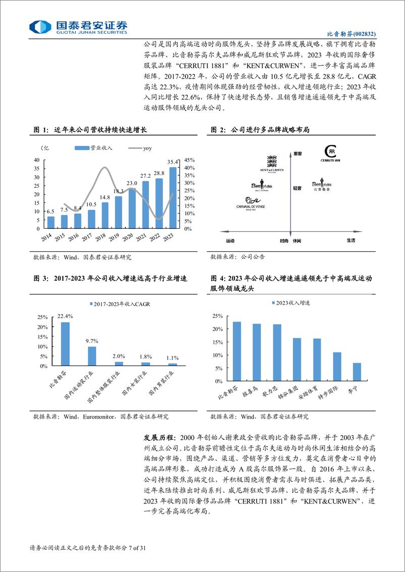 《比音勒芬(002832)更新报告：高端运动时尚服饰龙头，业绩持续领跑行业-240812-国泰君安-31页》 - 第7页预览图