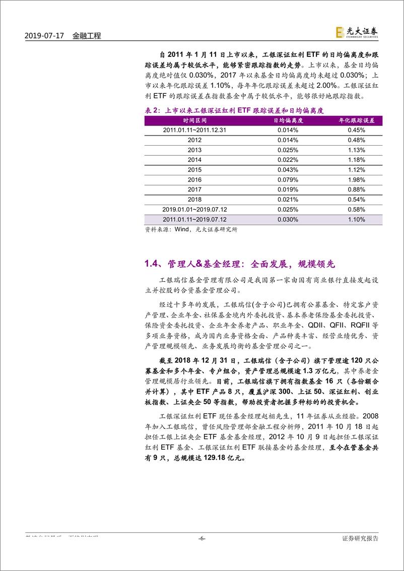 《基金产品介绍与分析系列之五：工银深证红利ETF投资价值分析-20190717-光大证券-13页》 - 第7页预览图