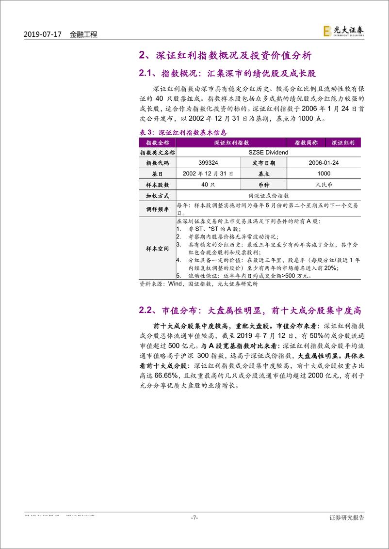 《基金产品介绍与分析系列之五：工银深证红利ETF投资价值分析-20190717-光大证券-13页》 - 第8页预览图