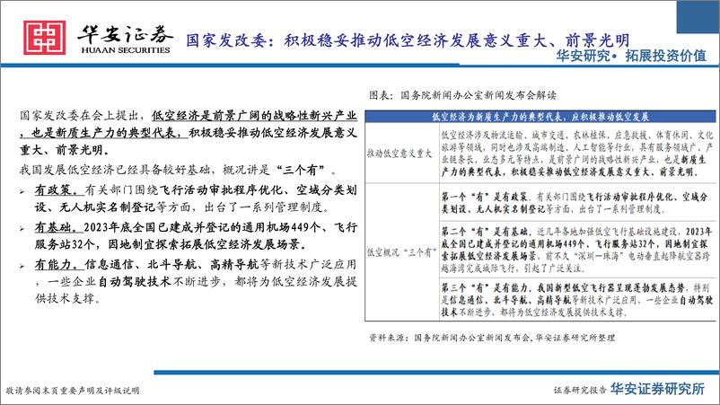 《低空经济行业系列报告二：低空政策密集出台，把握基建%2b运营两大方向-240629-华安证券-48页》 - 第7页预览图