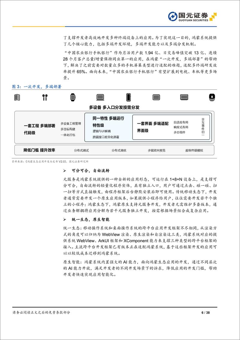 《国元证券-软件与服务：鸿蒙操作系统专题报告-鸿蒙系统开天辟地，生态应用千帆启航》 - 第6页预览图