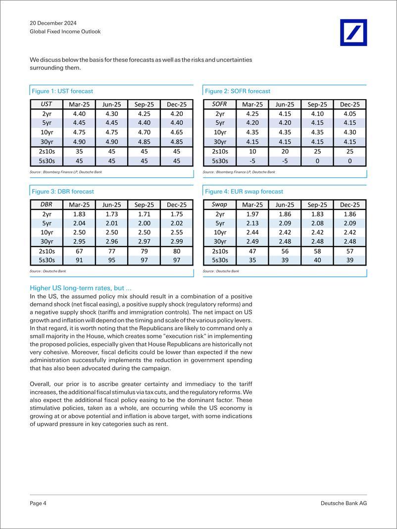 《Deutsche Bank-Global Fixed Income Outlook 2025 Rates Outlook-112313915》 - 第4页预览图