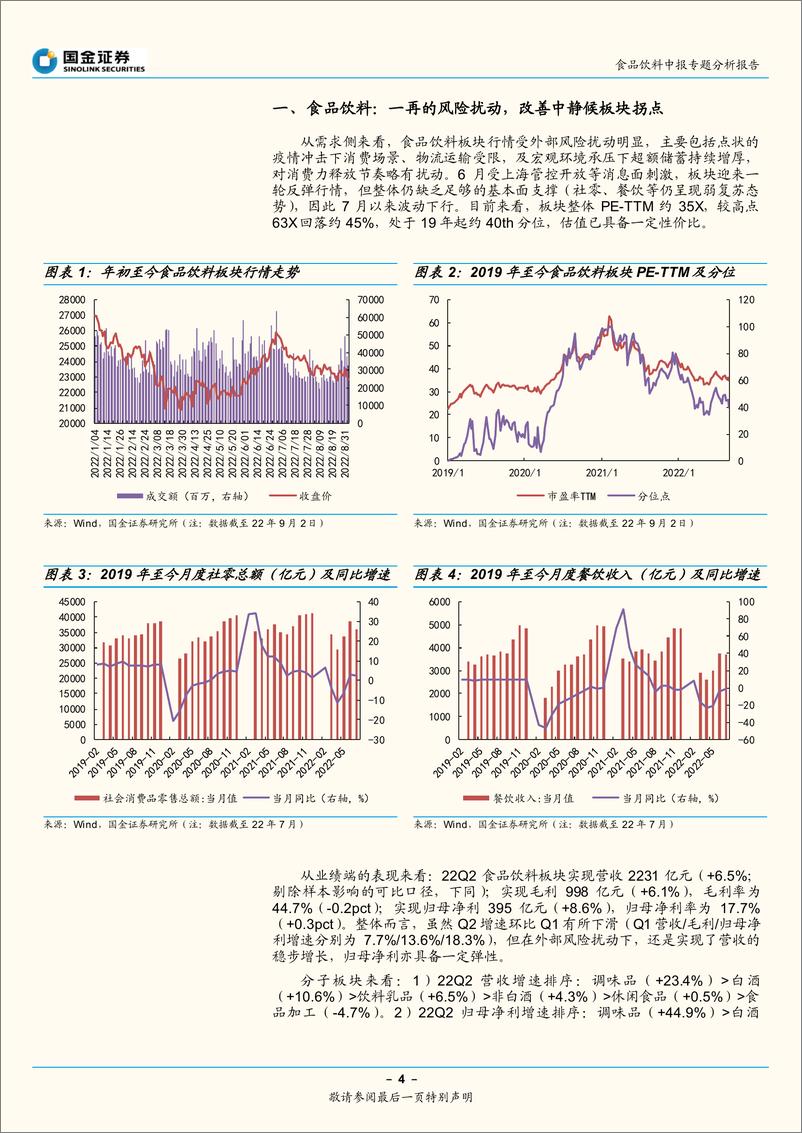 《食品饮料行业中报专题分析报告：分化中坚守韧性，改善中静候拐点-20220904-国金证券-28页》 - 第5页预览图