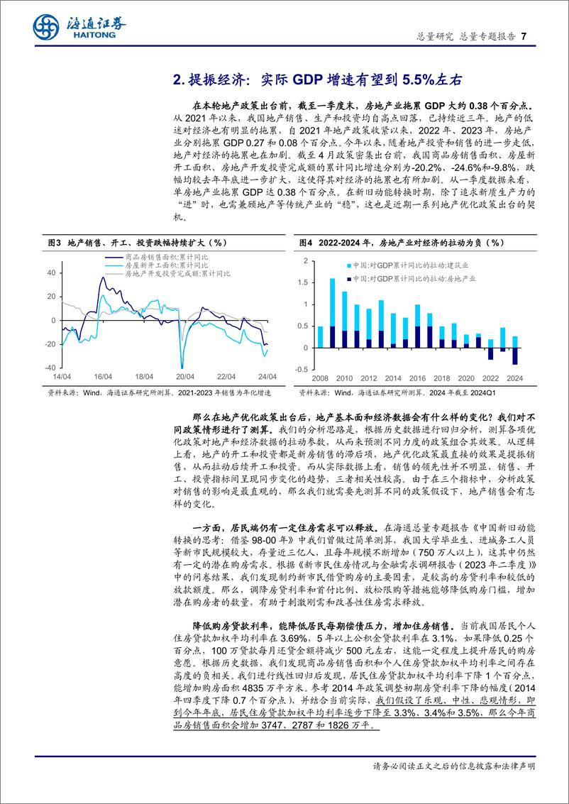 《总量专题报告：地产新政对经济和盈利的影响测算-240523-海通证券-13页》 - 第7页预览图