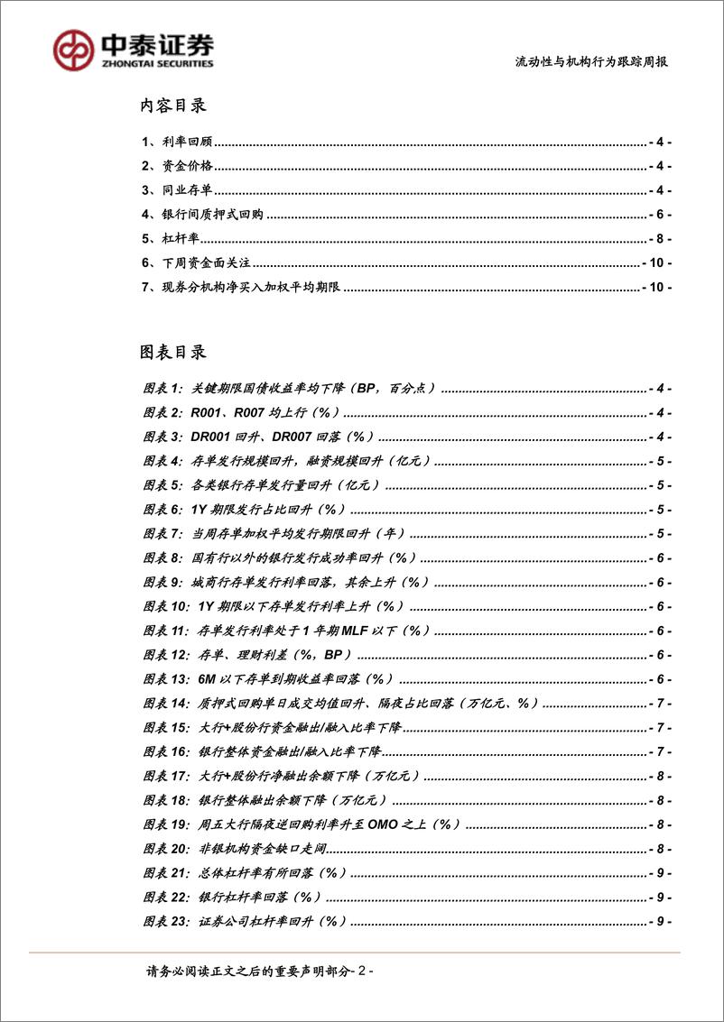 《流动性与机构行为跟踪：长债再破关键点位，要追涨吗？-240908-中泰证券-13页》 - 第2页预览图