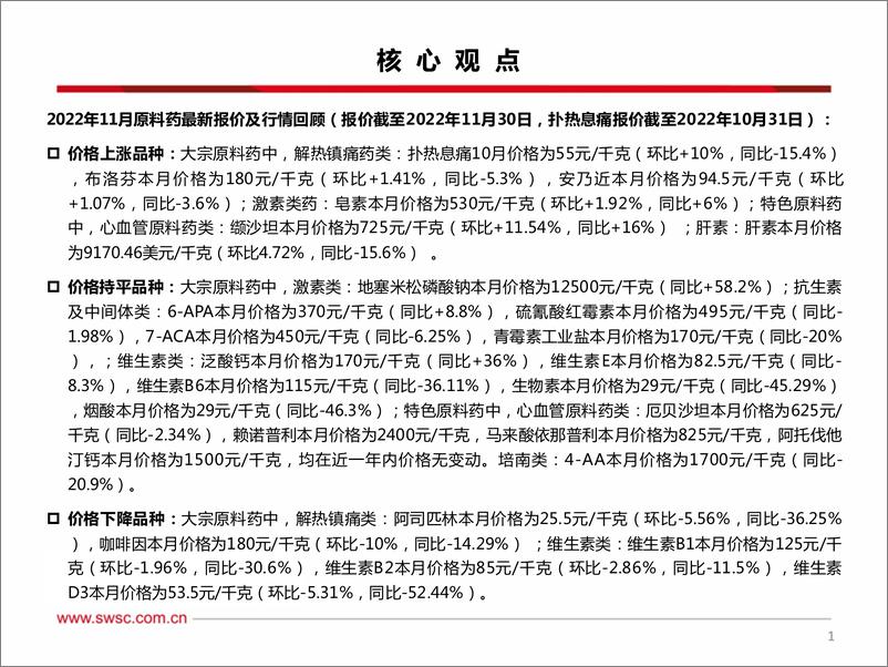 《医药行业原料药板块12月跟踪报告：缬沙坦价格环比提升，咖啡因价格回落-20230108-西南证券-30页》 - 第3页预览图