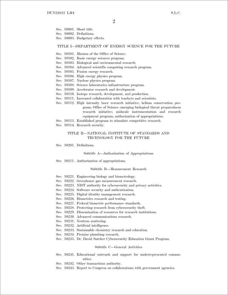 美国2022年《芯片和科学法案》（全文，英文） - 第2页预览图