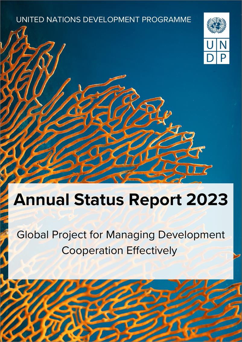 《UNDP-2023年年度状况报告：有效管理发展合作全球项目（英）-2024-30页》 - 第1页预览图