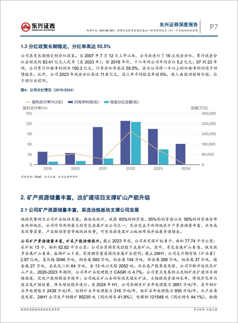 《西部矿业(601168)矿业板块拆分梳理：持续优化的多金属采选冶一体化西部龙头(I)-241112-东兴证券-23页》 - 第7页预览图