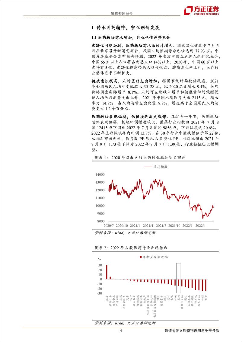 《策略专题报告：中证中药指数投资价值分析，传承国药精粹，守正创新发展-20220710-方正证券-17页》 - 第5页预览图