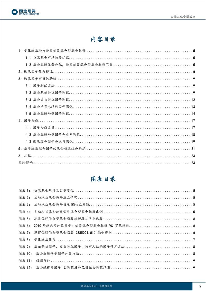 《智能化选基系列：通过全方位特征预测基金业绩并构建跑赢指数的基金组合-20230107-国金证券-24页》 - 第3页预览图