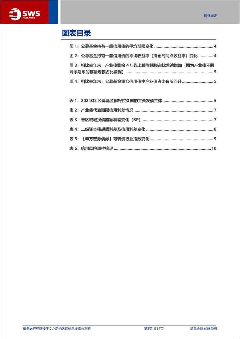 《信用与产品：公募重仓信用债行为分析，拉久期适度，产业债规模占比回升-240811-申万宏源-12页》 - 第3页预览图