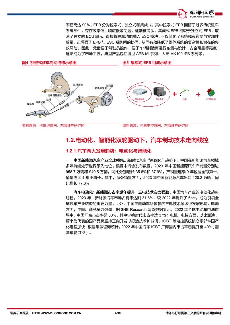 《汽车行业深度报告：EMB量产渐近，线控制动国产替代加速-250103-东海证券-36页》 - 第7页预览图