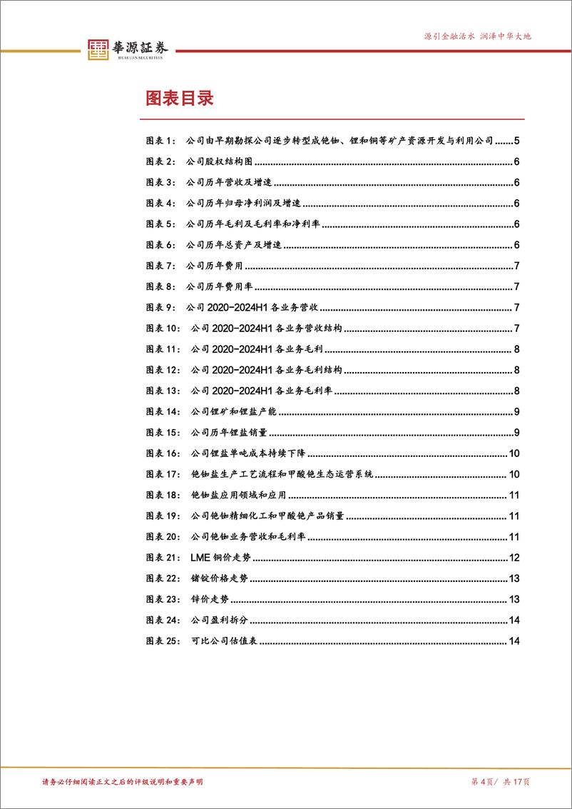 《中矿资源(002738)“铯铷%2b锂”双轮驱动，铜打造新增长曲线-241119-华源证券-17页》 - 第3页预览图