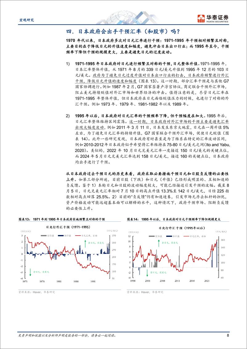 《宏观专题研究：日元急升下的日股“完美风暴”-240806-华泰证券-15页》 - 第8页预览图