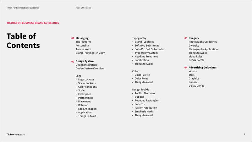 《TIKTOK品牌手册【互联网】【品牌VI】（英文）》 - 第2页预览图