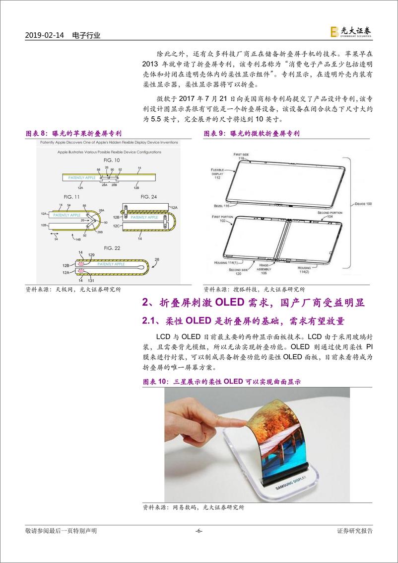 《电子行业折叠屏手机行业专题报告：折叠屏手机即将爆发，零组件多环节受益-20190214-光大证券-15页》 - 第7页预览图