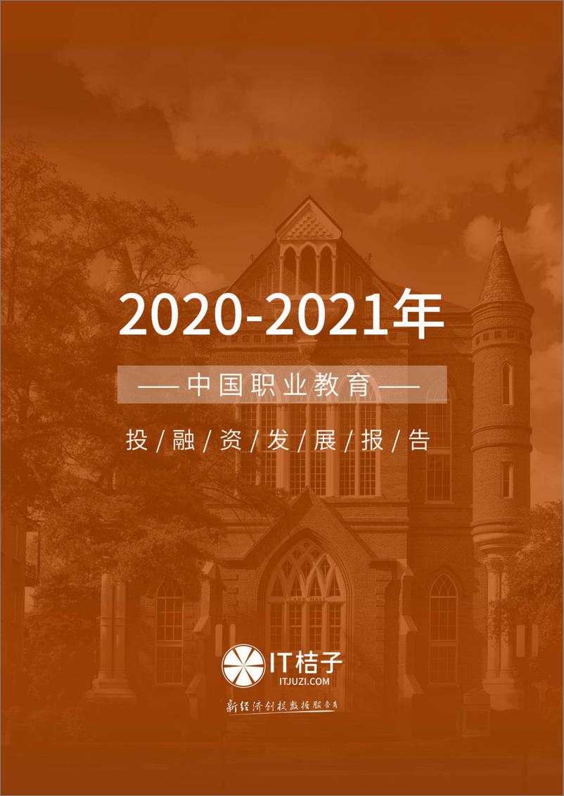 报告《2020-2021年中国职业教育投融资发展报告》的封面图片