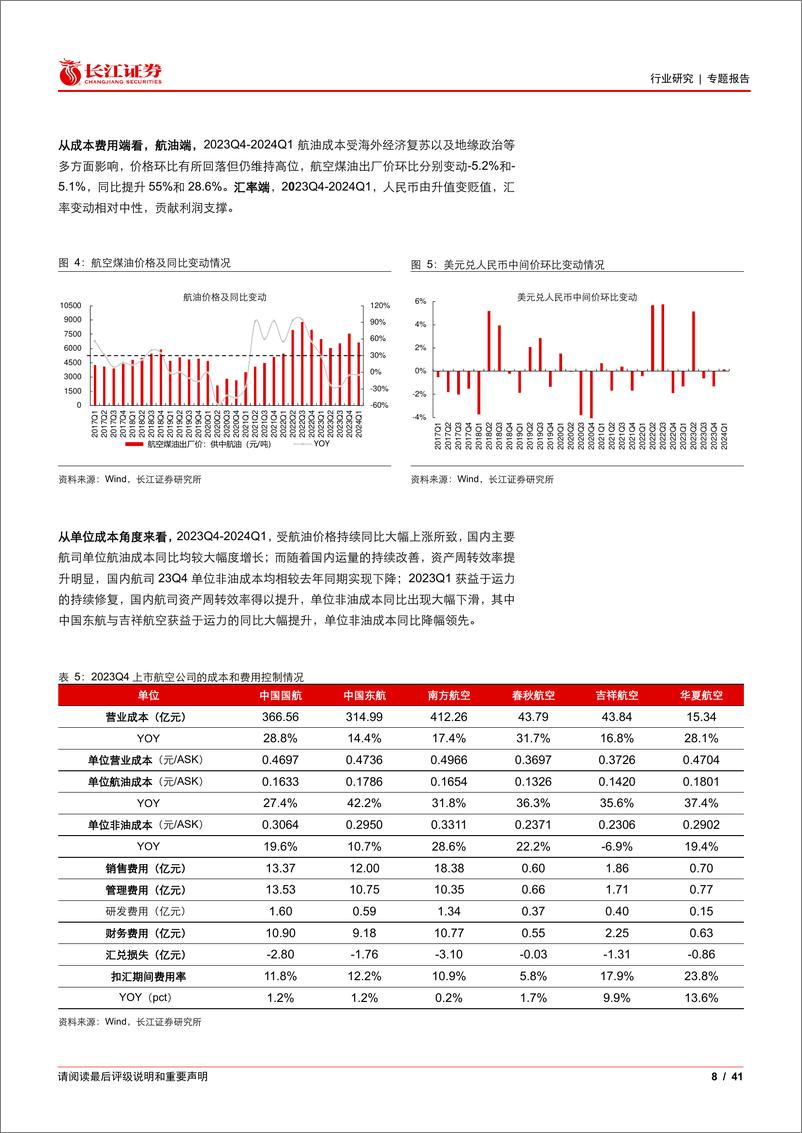 《交运行业2023年及2024Q1业绩综述：恢复率客运优先，货运端“乱”中寻机-240506-长江证券-41页》 - 第8页预览图