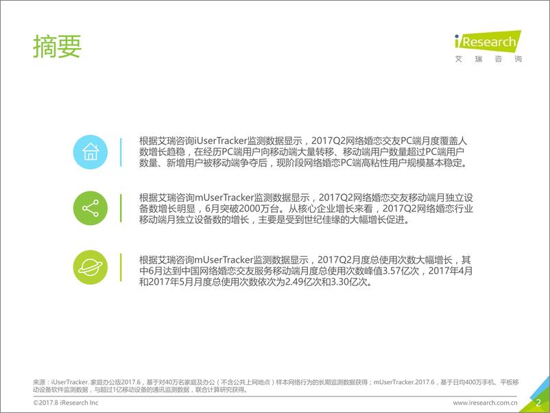 《2017Q2中国网络婚恋行业季度监测报告》 - 第2页预览图
