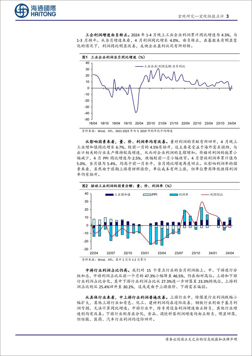 《4月工业企业利润数据点评：量增驱动利润改善-240528-海通国际-12页》 - 第3页预览图