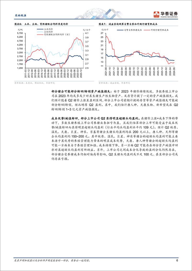 《农林牧渔行业专题研究：Q2猪企扭亏，关注养猪板块业绩兑现-240717-华泰证券-28页》 - 第6页预览图