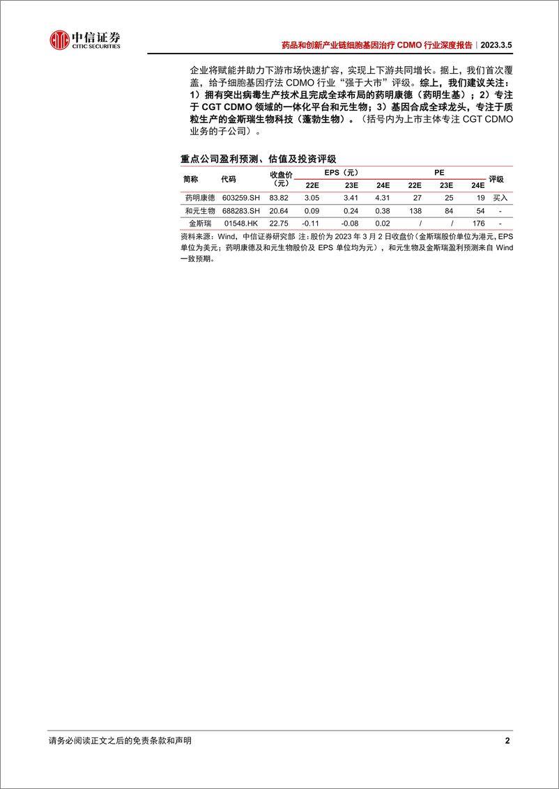 《药品和创新产业链细胞基因治疗CDMO行业深度研究报告：细胞基因疗法千帆竞发，研发生产外包踏浪前行-20230305-中信证券-46页》 - 第3页预览图