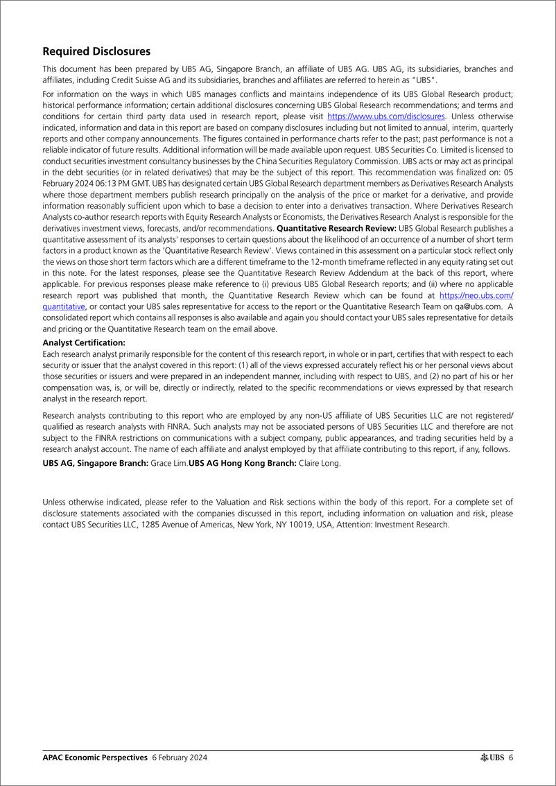 《UBS Economics-APAC Economic PerspectivesIndonesia Still a commodities d...-106357400》 - 第6页预览图