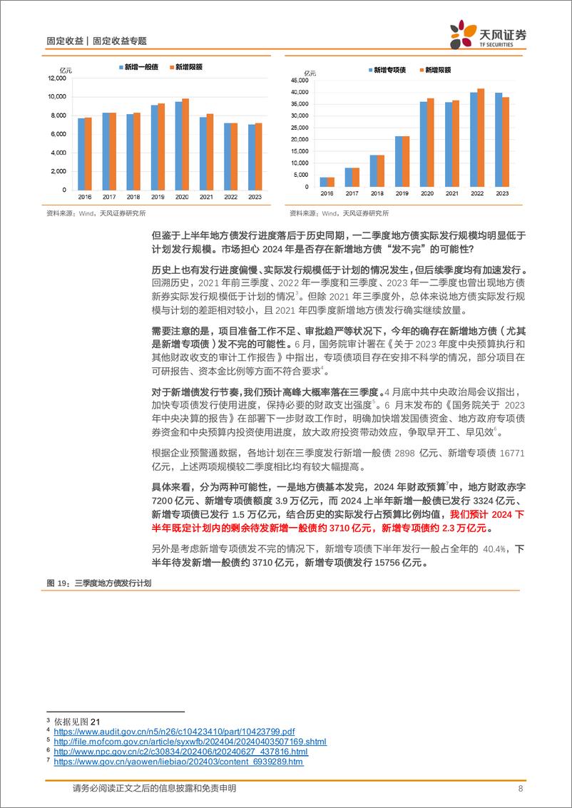 《固定收益专题：如何看待下半年利率债供给压力？-240708-天风证券-13页》 - 第8页预览图