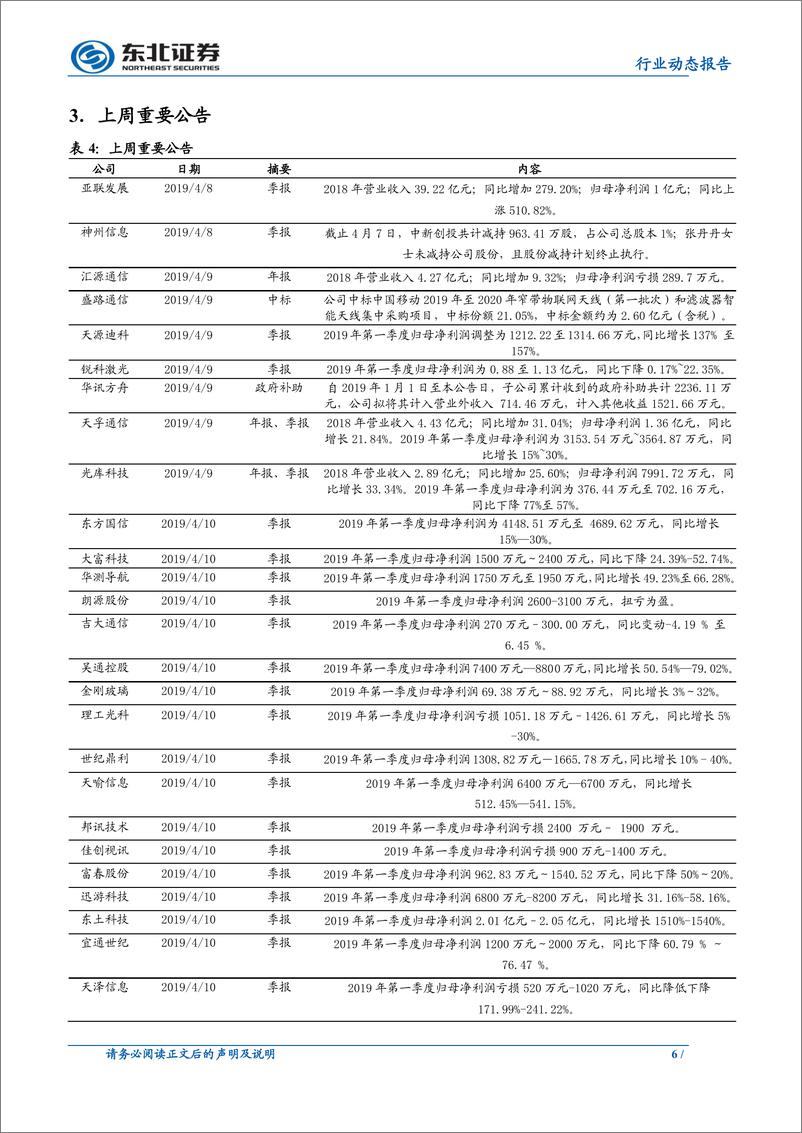 《通信行业：中国电信管理层调整完毕，继续推荐5G产业链核心标的-20190414-东北证券-11页》 - 第7页预览图