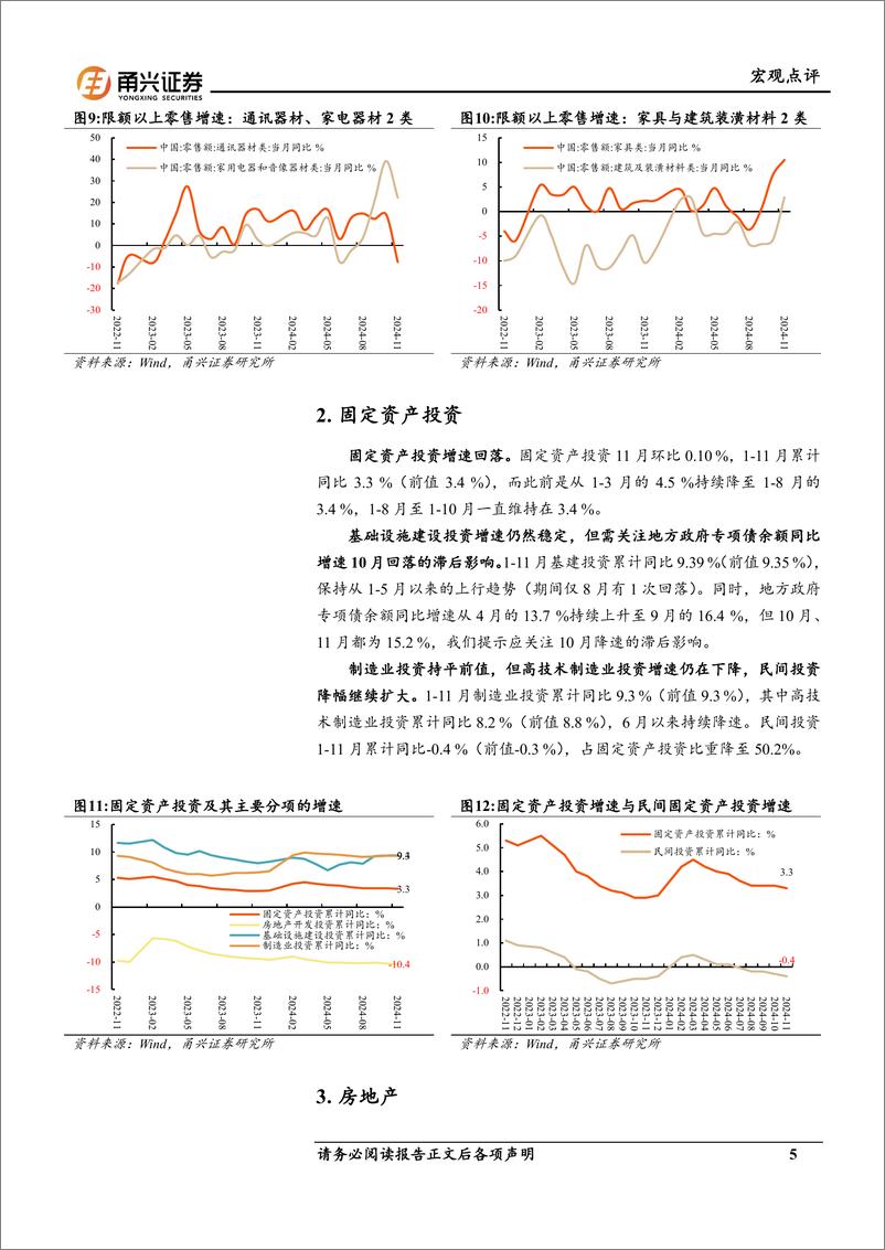 《11月经济数据与金融数据分析：经济仍处于局部修复阶段-241217-甬兴证券-10页》 - 第5页预览图