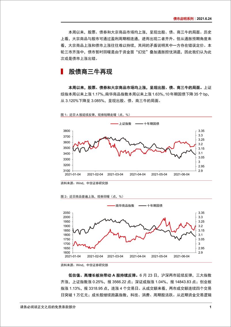 《债市启明系列：股、债、商品齐飘红，谁涨错了？-20210624-中信证券-33页》 - 第2页预览图