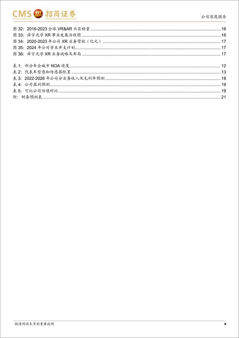 《舜宇光学科技(02382.HK)智能机业务复苏幅度有望超预期，车载、XR引领新成长-240616-招商证券-22页》 - 第4页预览图