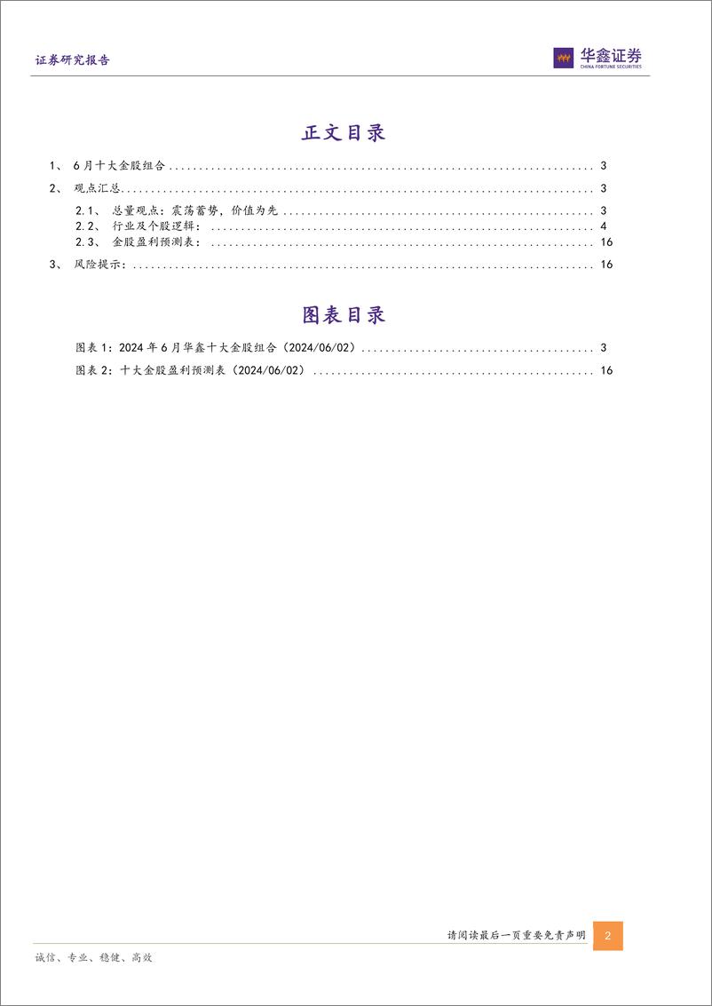 《6月十大金股：六月策略与十大金股报告-240602-华鑫证券-18页》 - 第2页预览图