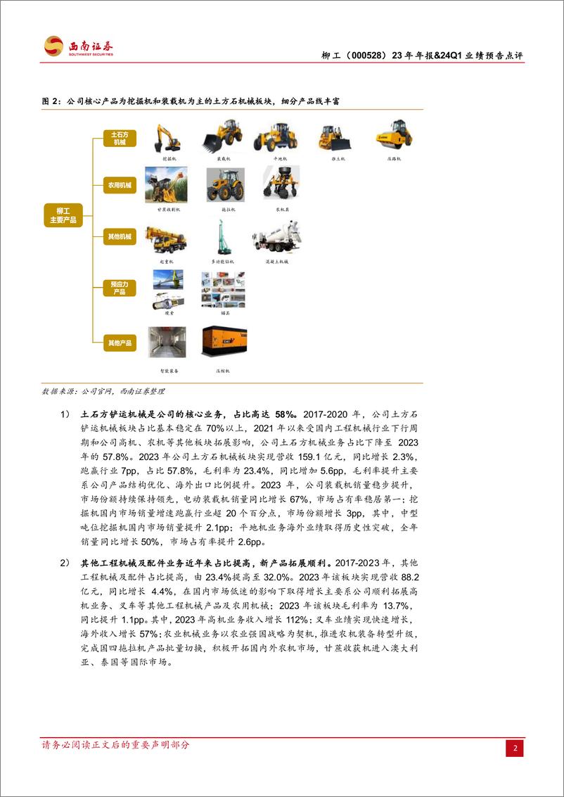 《柳工-000528.SZ-24Q1业绩超预期，混改变革＋国际化持续推进-20240411-西南证券-14页》 - 第5页预览图